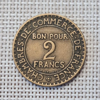 France 2 Francs 1923 KM-877 VF
