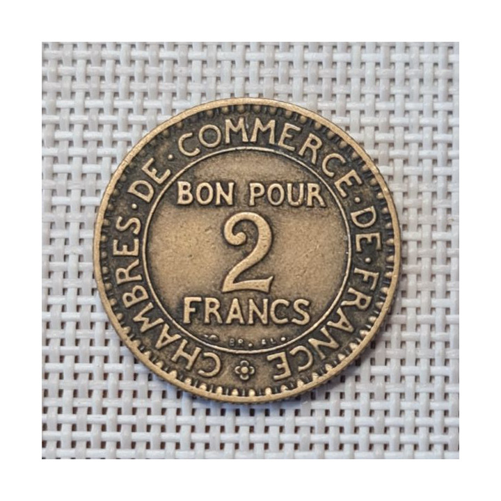 France 2 Francs 1923 KM-877 VF