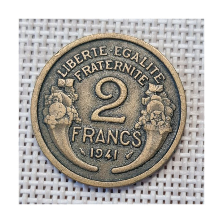 France 2 Francs 1941 KM-886 VF