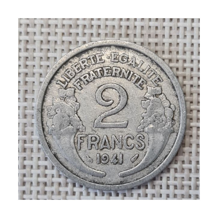 France 2 Francs 1941 KM-886a VF