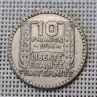 France 10 Francs 1934 KM-878 VF