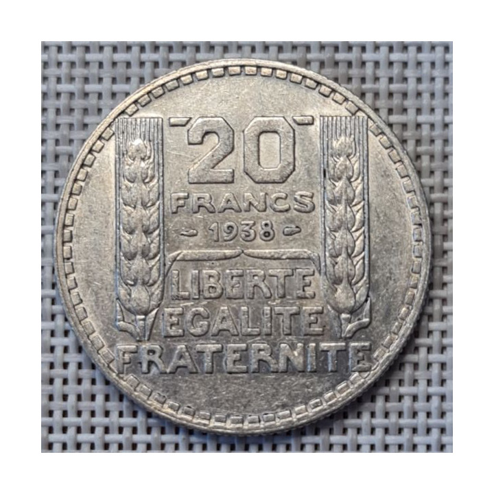 France 20 Francs 1938 KM-879 XF