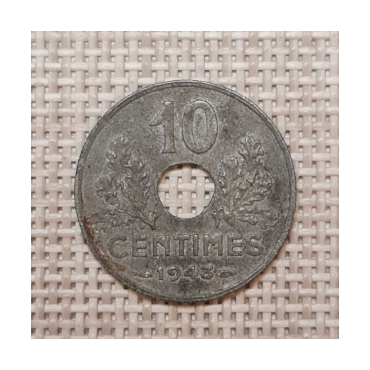 France 10 Centimes 1943 KM-898 VF