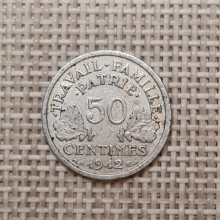 France 50 Centimes 1942 KM-914 VF