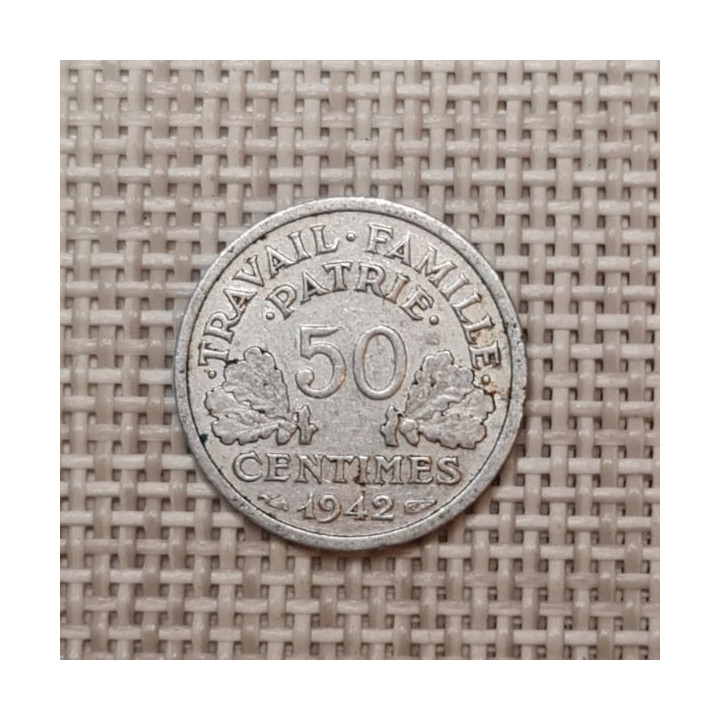 France 50 Centimes 1942 KM-914 VF