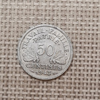 France 50 Centimes 1943 KM-914 VF