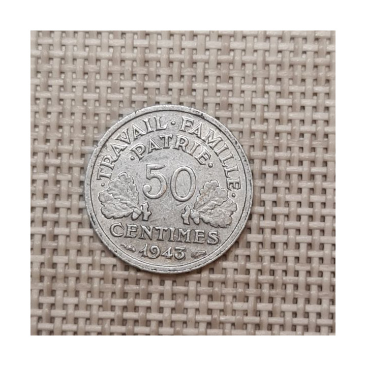France 50 Centimes 1943 KM-914 VF