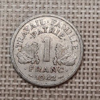 France 1 Franc 1942 KM-902 VF