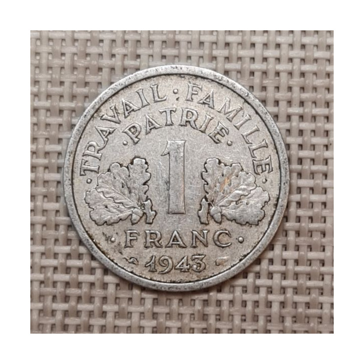 France 1 Franc 1943 KM-902 VF