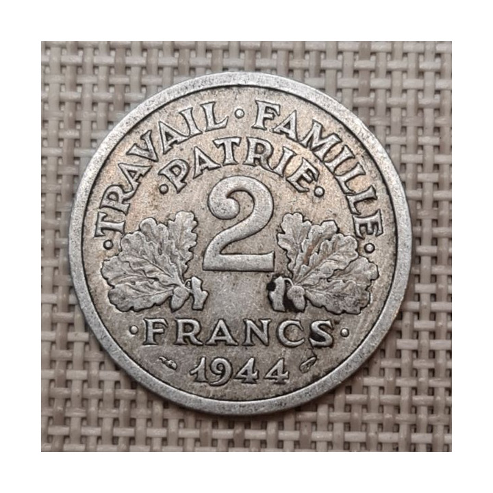 France 2 Francs 1944 KM-904 VF