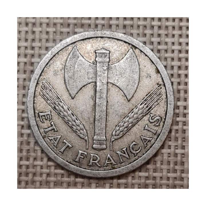 France 2 Francs 1944 "B" KM-904 VF