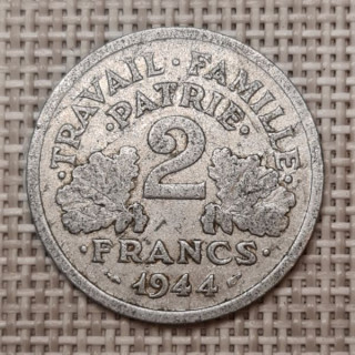 France 2 Francs 1944 "C" KM-904 VF