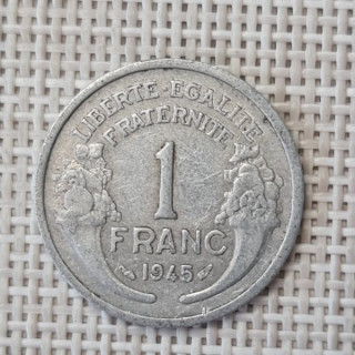 France 1 Franc 1945 KM-885a VF