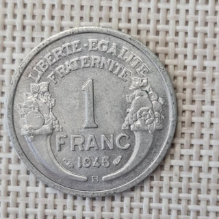 France 1 Franc 1945 "B" KM-885a XF
