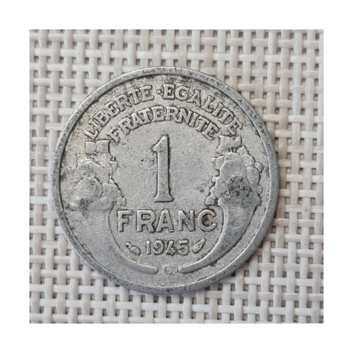 France 1 Franc 1945 "C" KM-885a VF