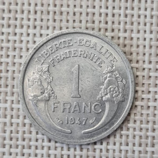France 1 Franc 1947 KM-885a XF