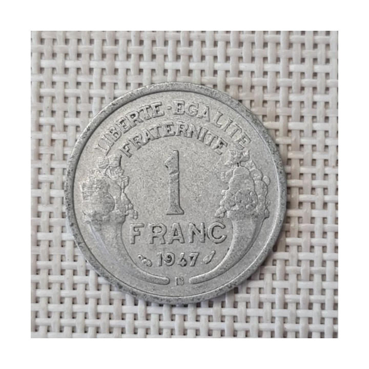 France 1 Franc 1947 "B" KM-885a VF