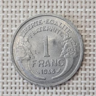 France 1 Franc 1948 KM-885a XF