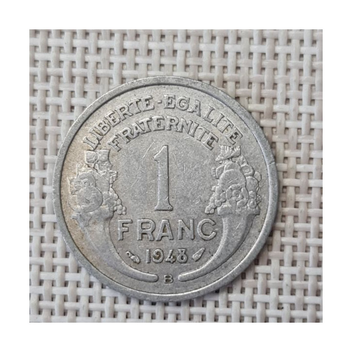France 1 Franc 1948 "B" KM-885a VF