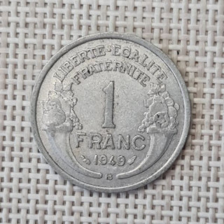 France 1 Franc 1949 "B" KM-885a VF