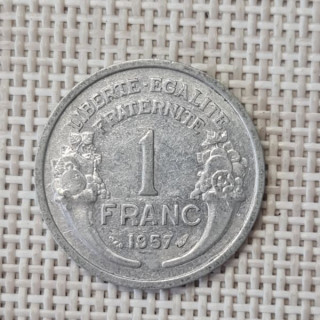 France 1 Franc 1957 KM-885a VF