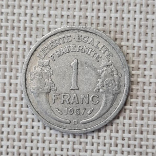 France 1 Franc 1957 "B" KM-885a VF