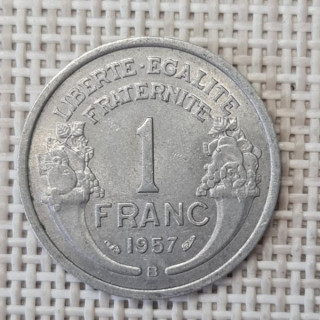 France 1 Franc 1957 "B" KM-885a XF