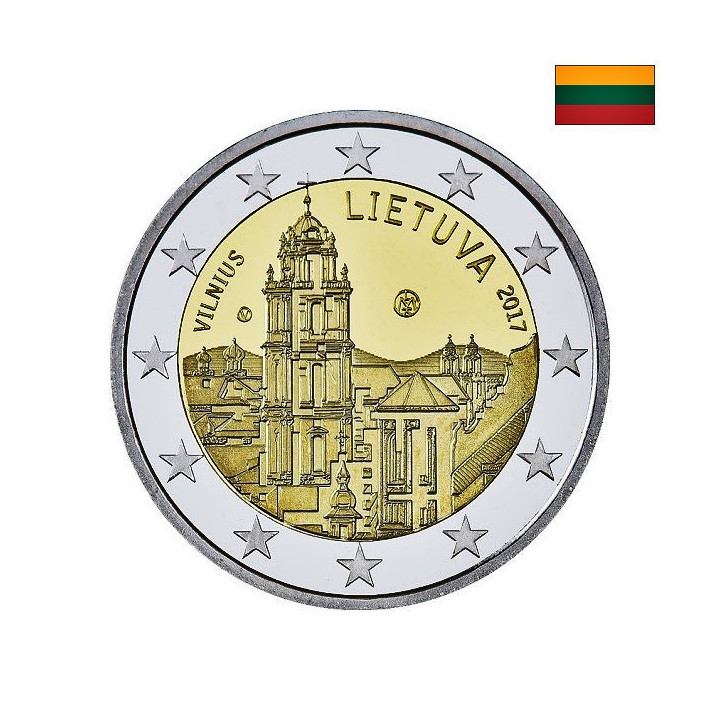 Lithuania 2 Euro 2017 "Vilnius" BU (Coin Card)