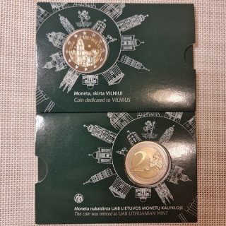 Lithuania 2 Euro 2017 "Vilnius" BU (Coin Card)