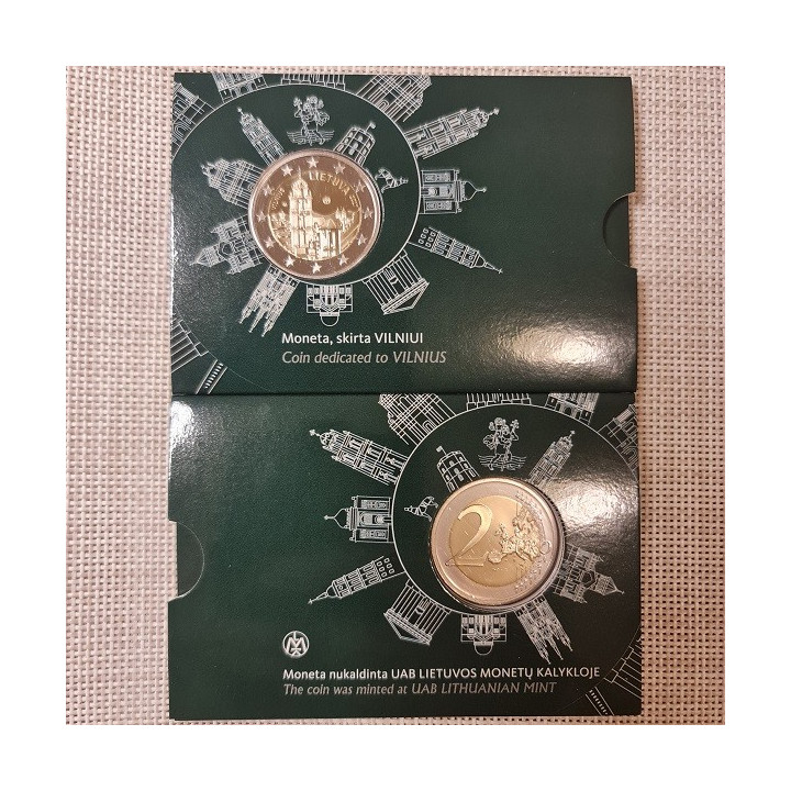 Lithuania 2 Euro 2017 "Vilnius" BU (Coin Card)