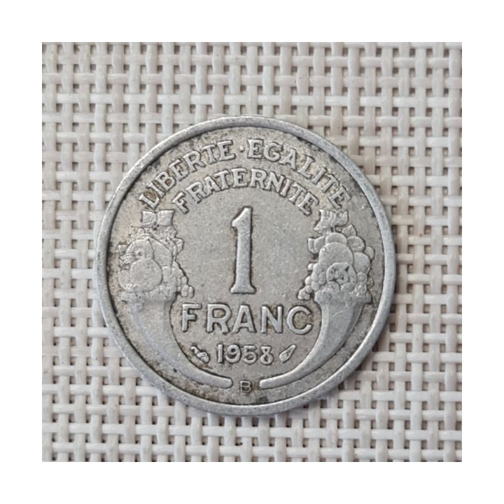 France 1 Franc 1958 "B" KM-885a VF
