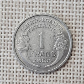 France 1 Franc 1959 KM-885a VF
