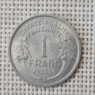 France 1 Franc 1959 KM-885a XF