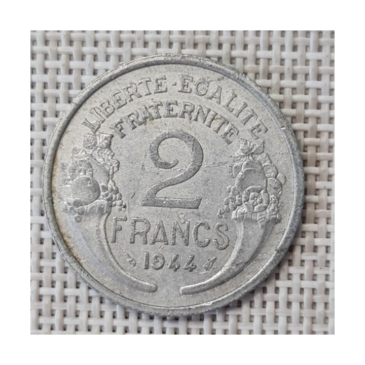 France 2 Francs 1944 KM-886a VF