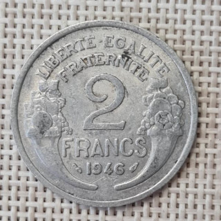 France 2 Francs 1946 KM-886a VF