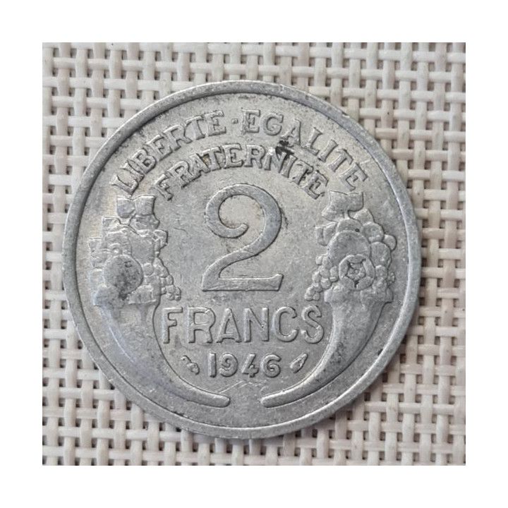 France 2 Francs 1946 KM-886a VF