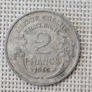 France 2 Francs 1946 "B" KM-886a VF