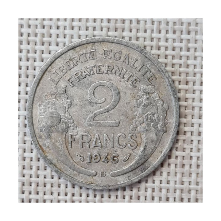 France 2 Francs 1946 "B" KM-886a VF