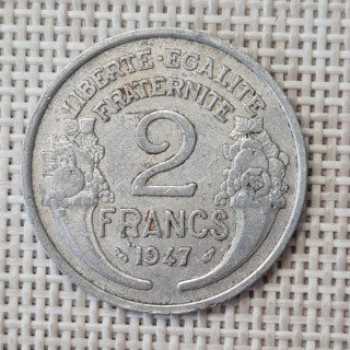France 2 Francs 1947 KM-886a VF