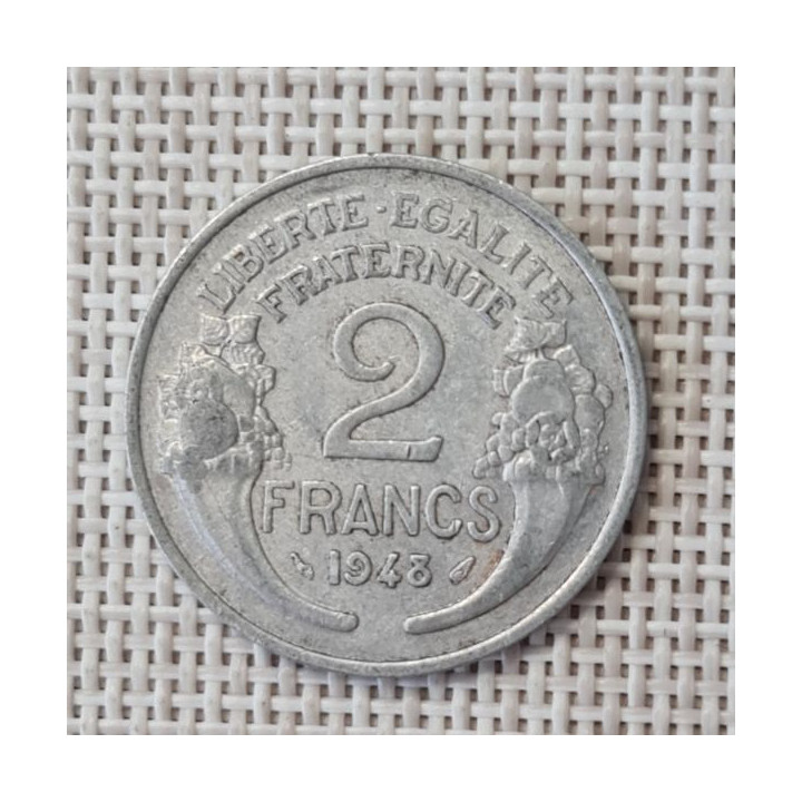France 2 Francs 1948 KM-886a VF