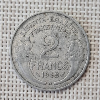 France 2 Francs 1949 "B" KM-886a VF