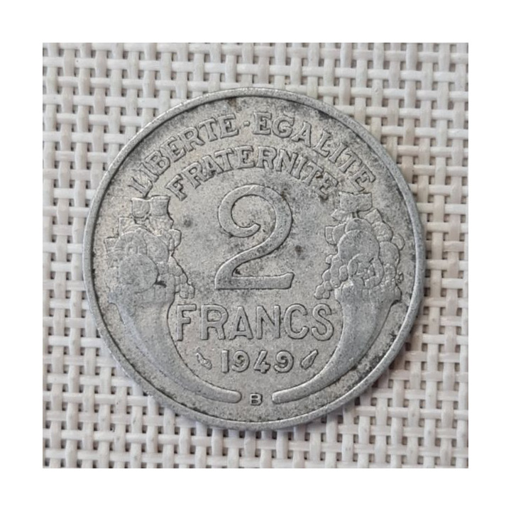 France 2 Francs 1949 "B" KM-886a VF