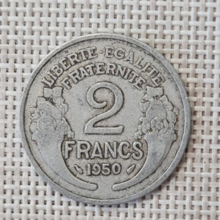 France 2 Francs 1950 KM-886a VF
