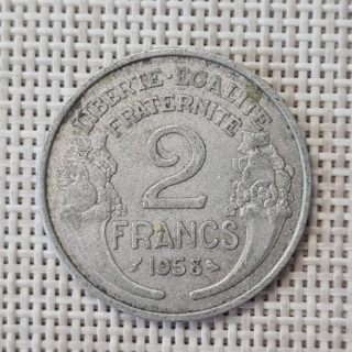 France 2 Francs 1958 KM-886a VF