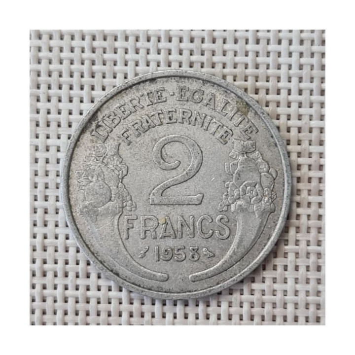 France 2 Francs 1958 KM-886a VF