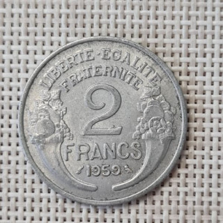 France 2 Francs 1959 KM-886a VF