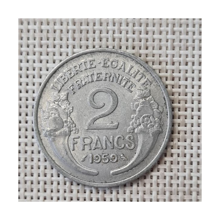 France 2 Francs 1959 KM-886a VF