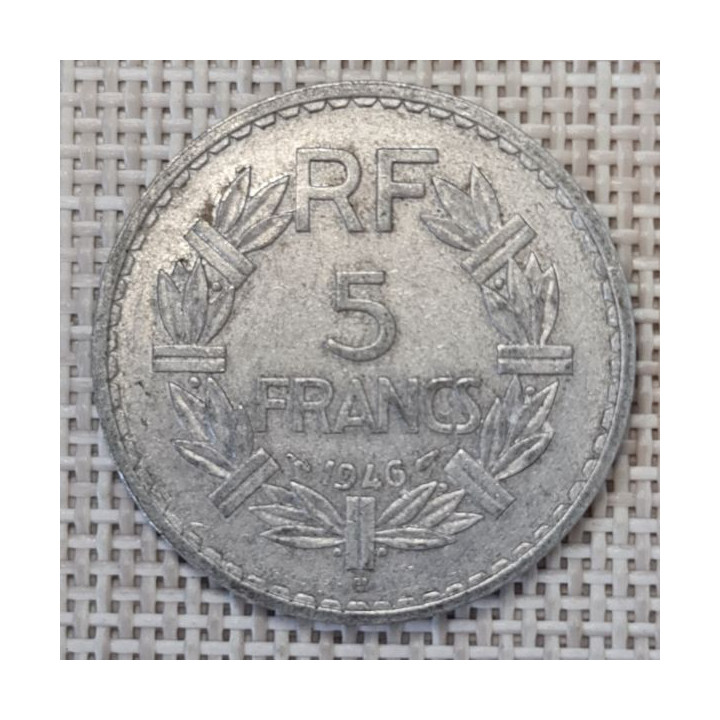 France 5 Francs 1946 "B" KM-888b VF