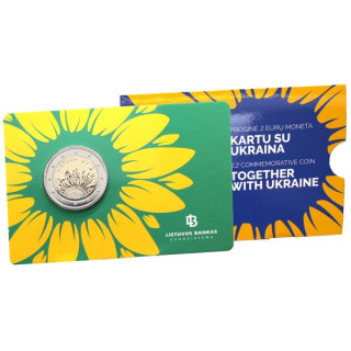 Lithuania 2 Euro 2023 "Ukraine" BU (Coin Card)