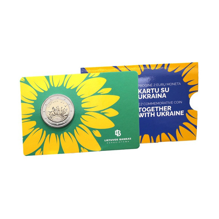 Lithuania 2 Euro 2023 "Ukraine" BU (Coin Card)